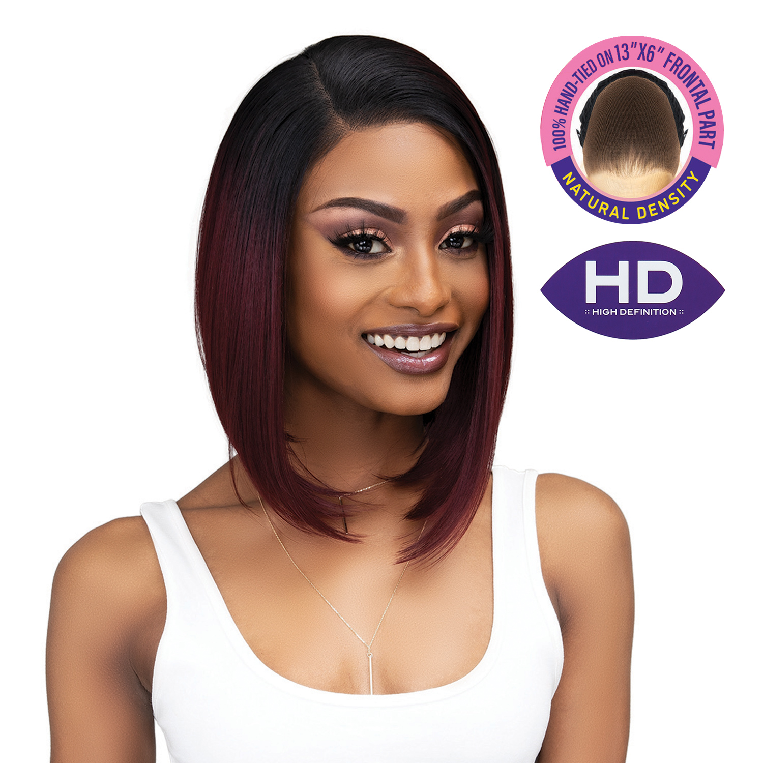 Janet Collection HD Lace Front Wig Melt Hand-Tied 13X6 Frontal Part Asia