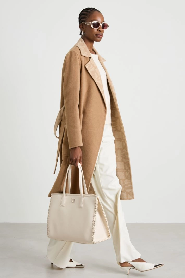 Reversible robe coat - CAMEL