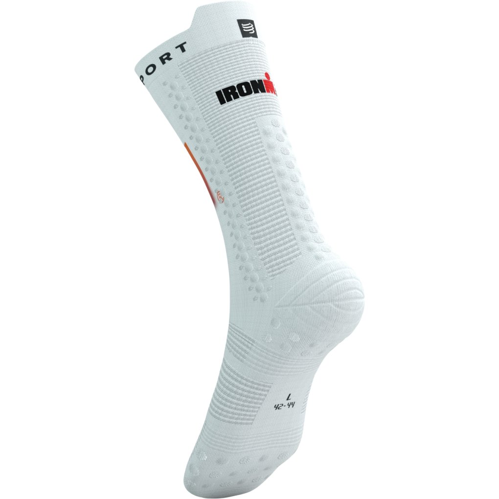 Compressport Pro Racing Compression Socks v4.0 Bike - Ironman 2025 - white/sunset - L1