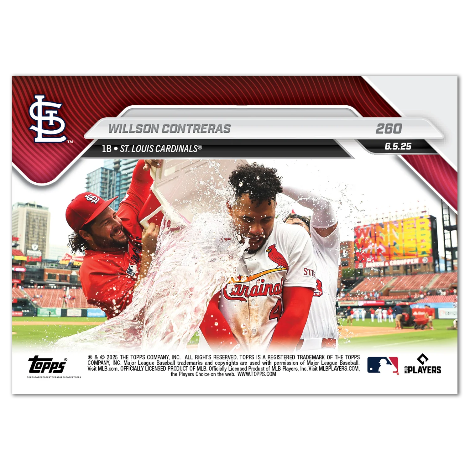 Willson Contreras - 2025 MLB Topps NOW® - Card 260