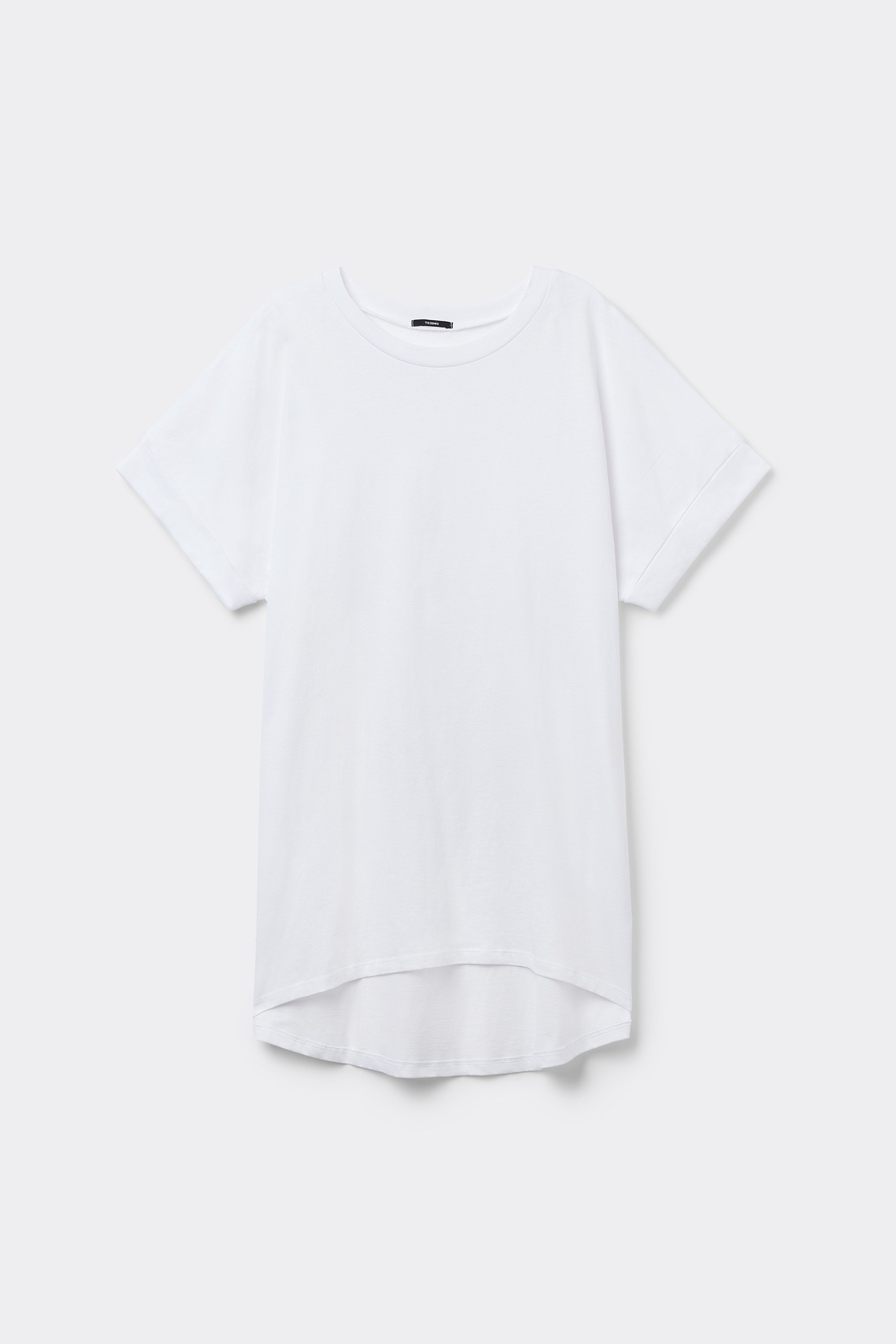 Cotton T-Shirt with Kimono Turn-Up