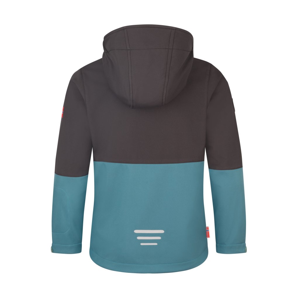 Trollkids Skjorta Jacket Kids - Stormy Blue/Black/Flame Orange