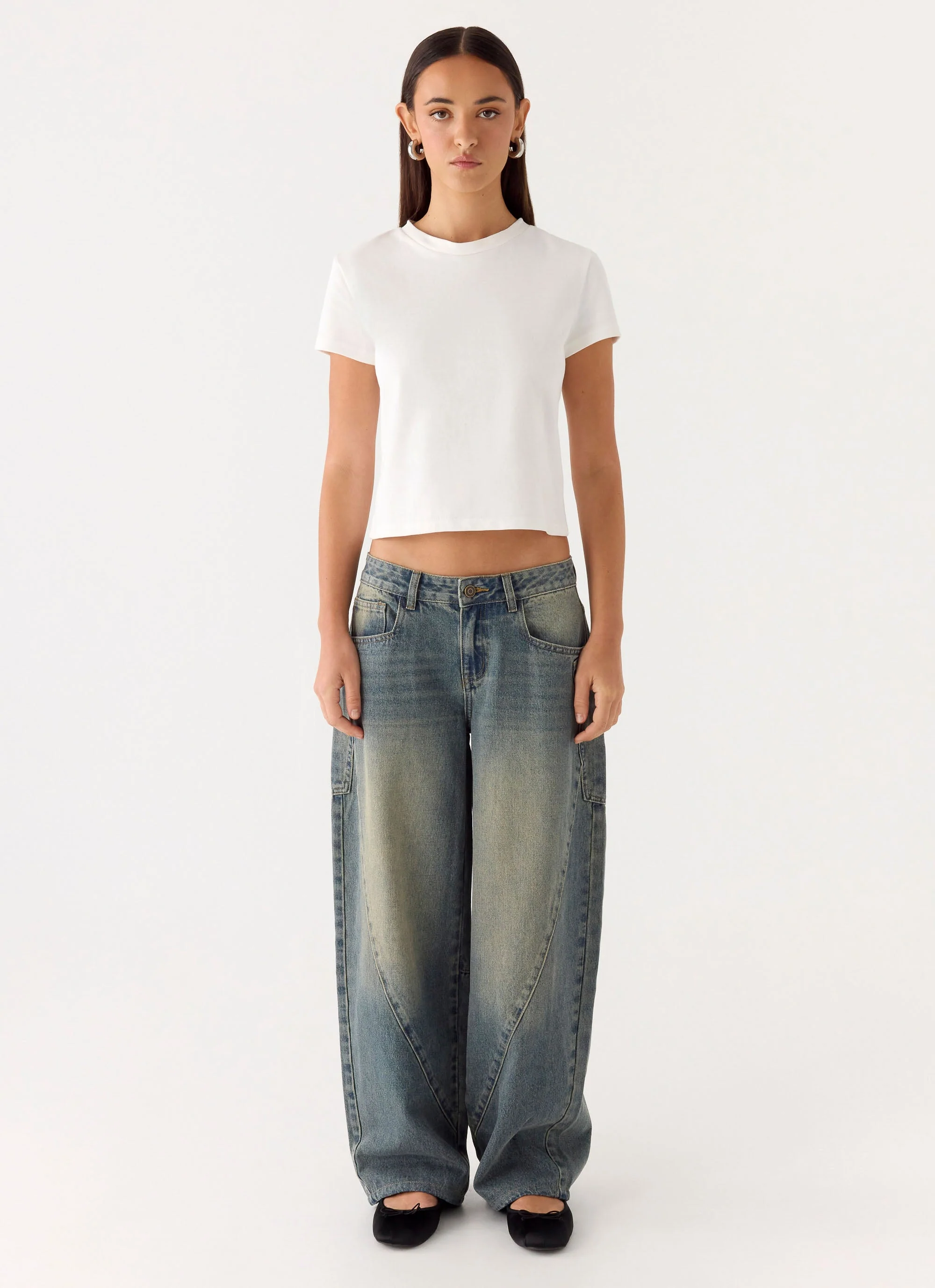 Joseph Low Rise Jeans - Vintage Wash Blue