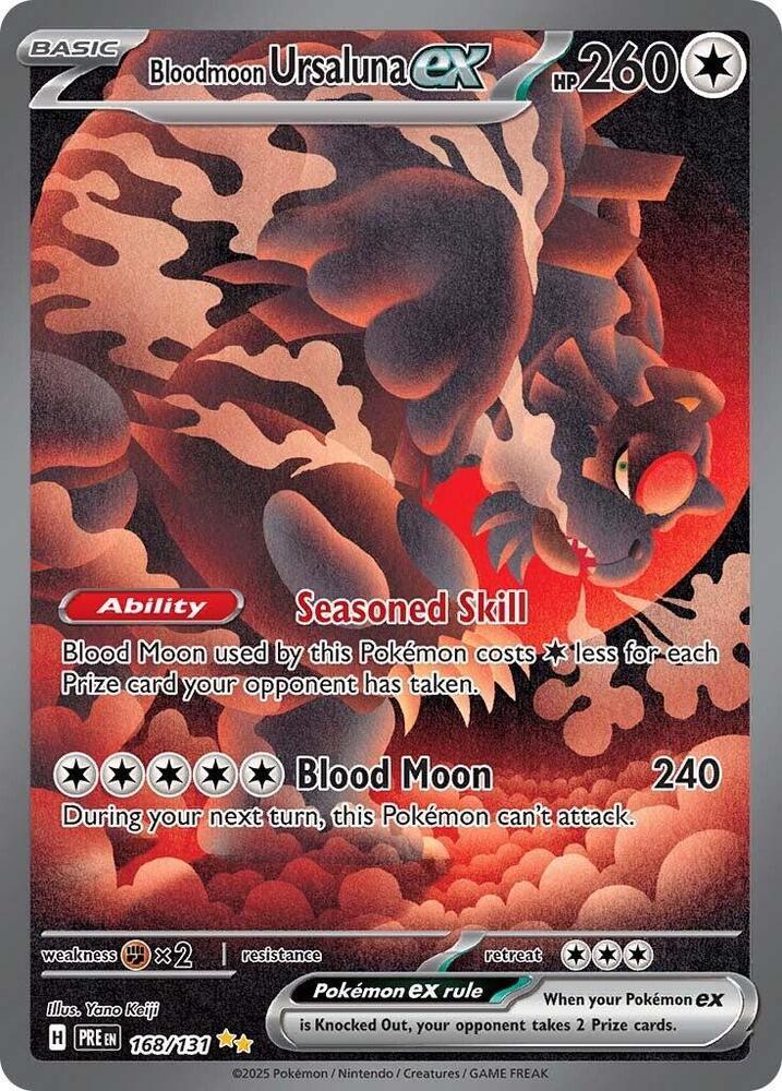 Pokemon SV: Prismatic Evolutions 168/131 Bloodmoon Ursaluna ex Near Mint