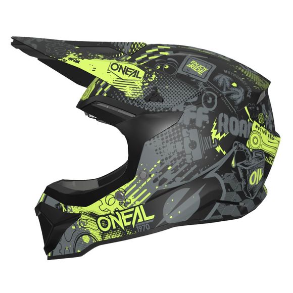 Casque cross O'Neal 1SRS - VIBRANT - ENFANT - Noir / JauneRef : OL2194