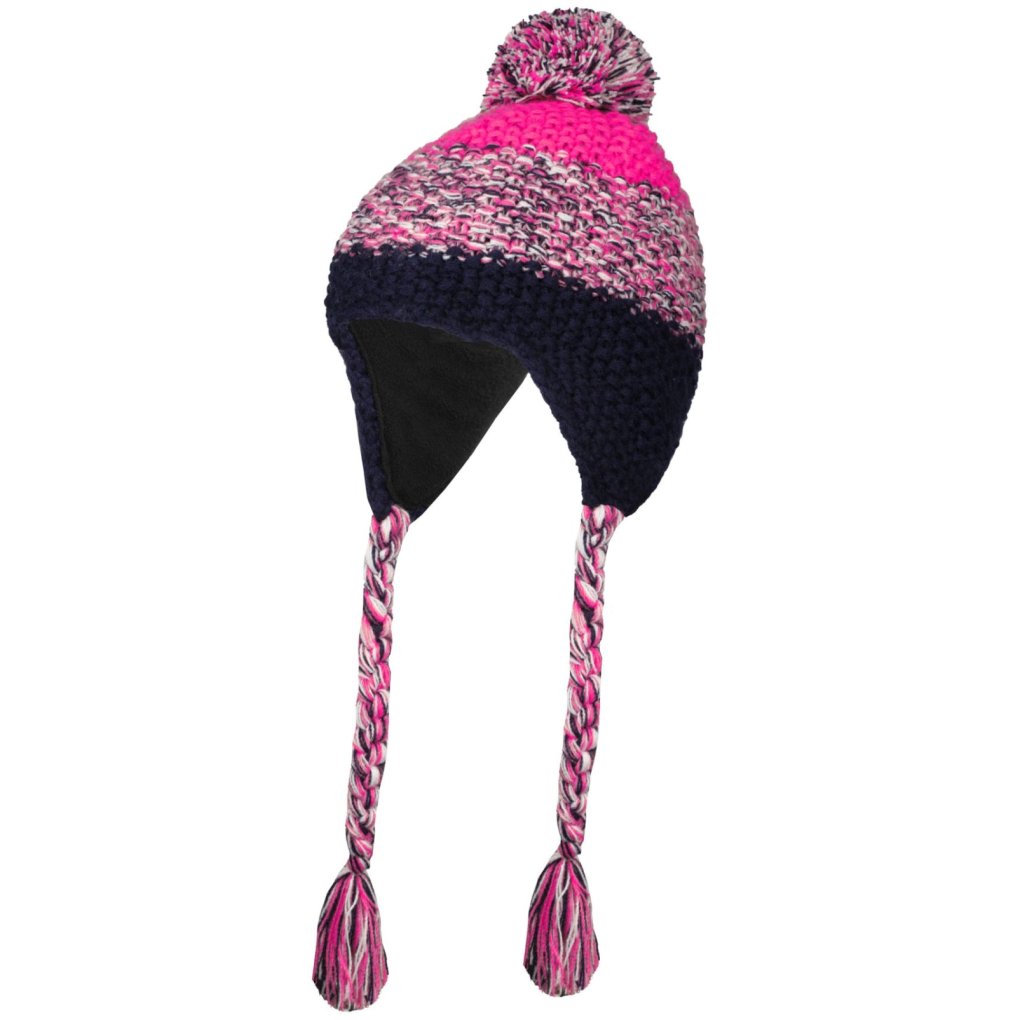 Trollkids Borgund Bobble Cap Girls - Navy/Magenta