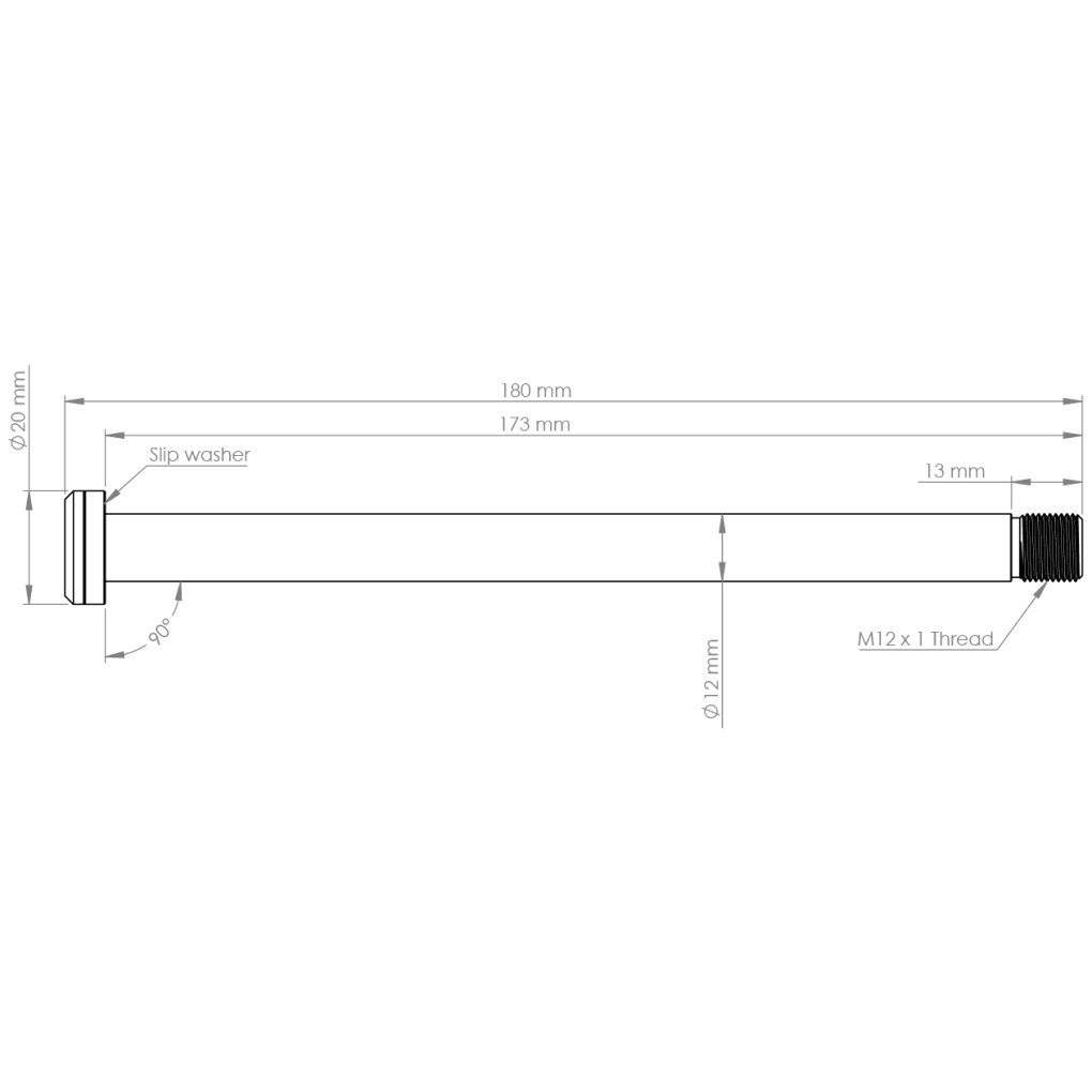 Burgtec Thru Axle - rear | 12x148mm Boost | 173mm | for Rocky Mountain - burgtec black