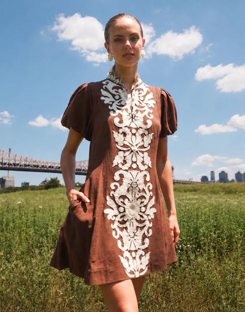 Flavia Barong Mini Dress