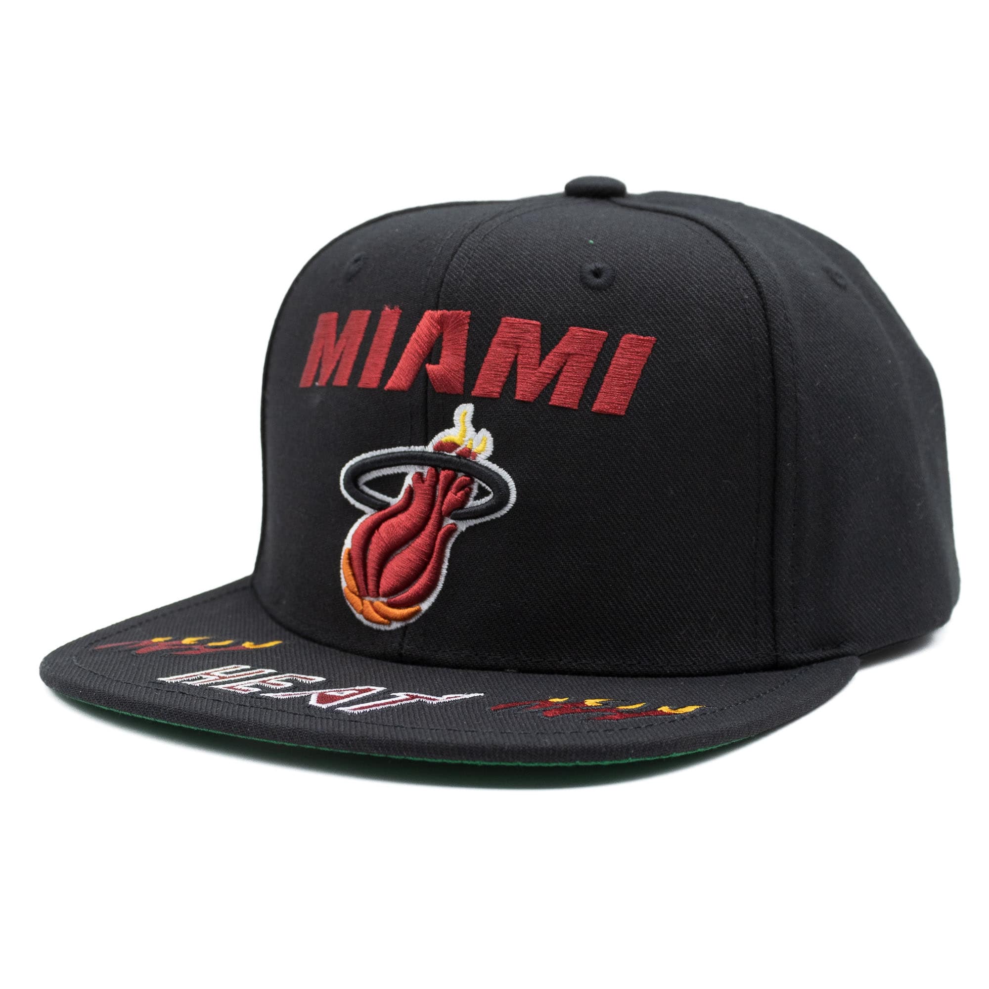 Miami Heat Front Loaded Mitchell & Ness Snapback NBA Cap Black