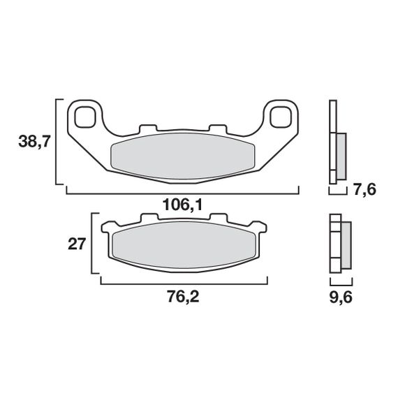 Plaquettes de freins Brembo Sinter Métal Fritté avantRef : 07KA11SA