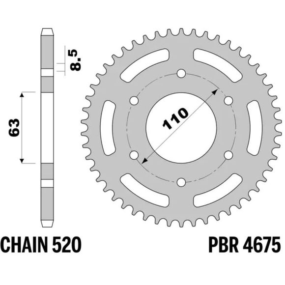 Crown PBR standard steel 4675 - 520Ref: Pbr01490A / 1129689001