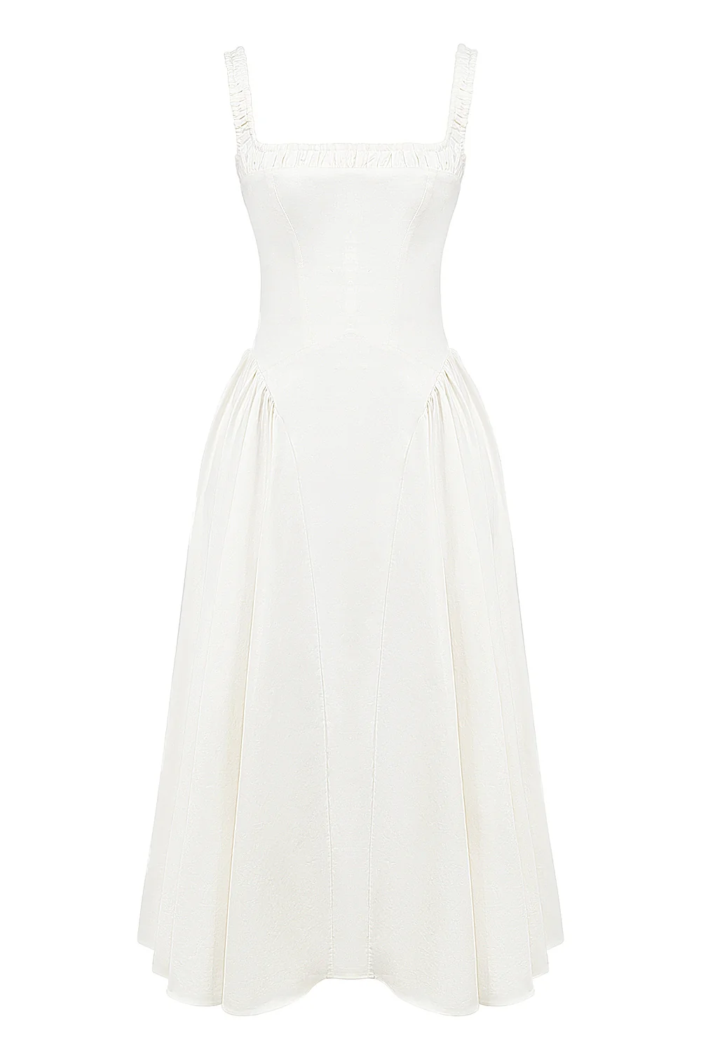 white cotton midi sundress