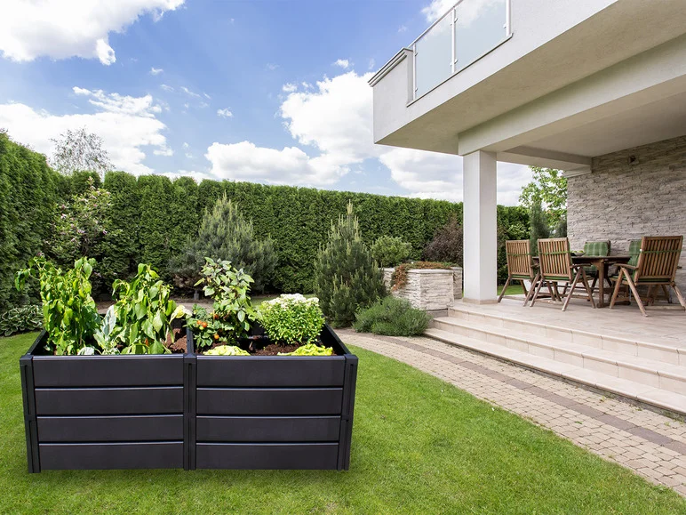 Carré potager surélevé Demeter, anthracite