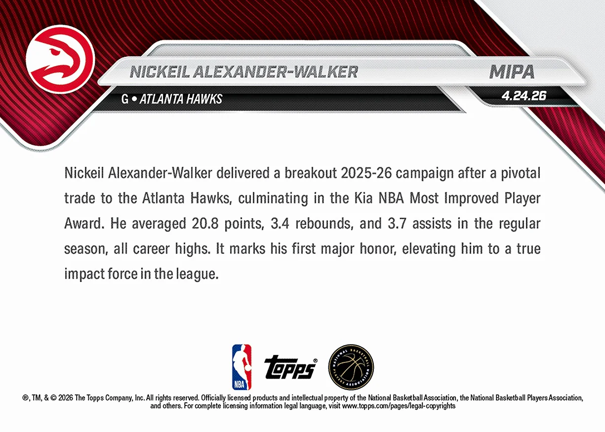 Nickeil Alexander-Walker - 2025-26 NBA Topps NOW® - Card MIPA