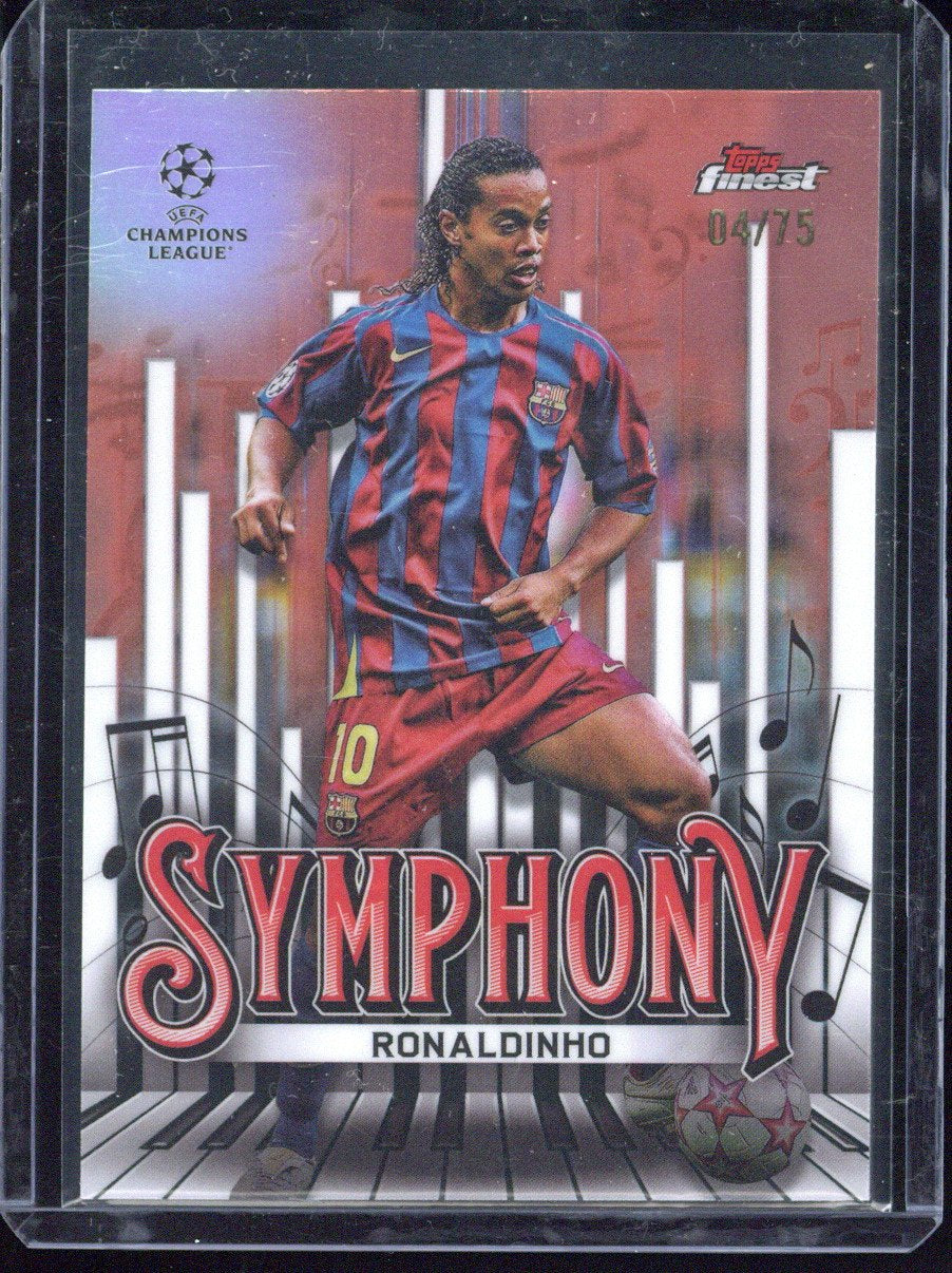 2024-25 Topps Chrome Finest UCC Ronaldinho Symphony /75 #SY-1