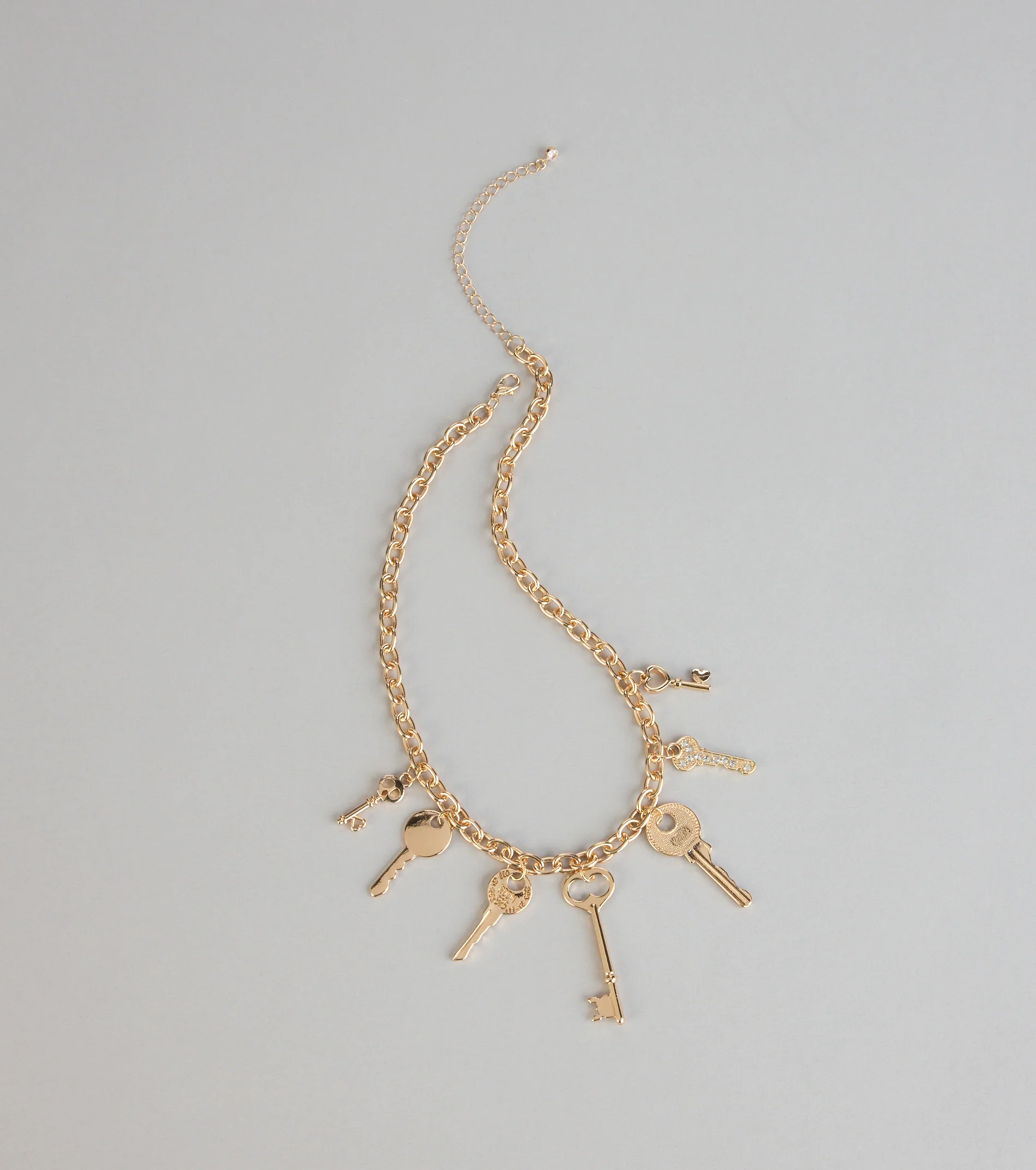 Secret Key Charm Chain Necklace