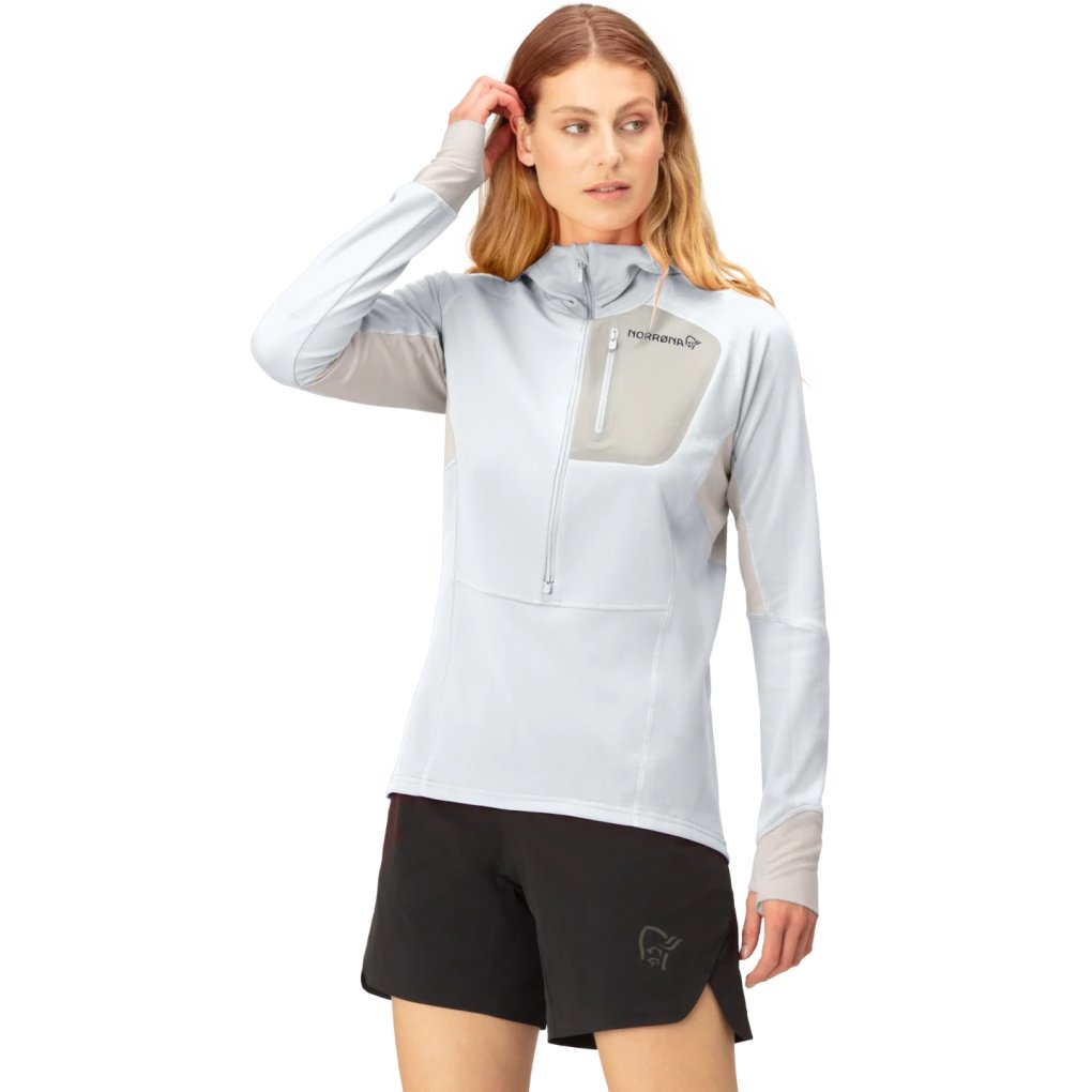 Norrona senja warm1 Hood Midlayer Women - Snow White