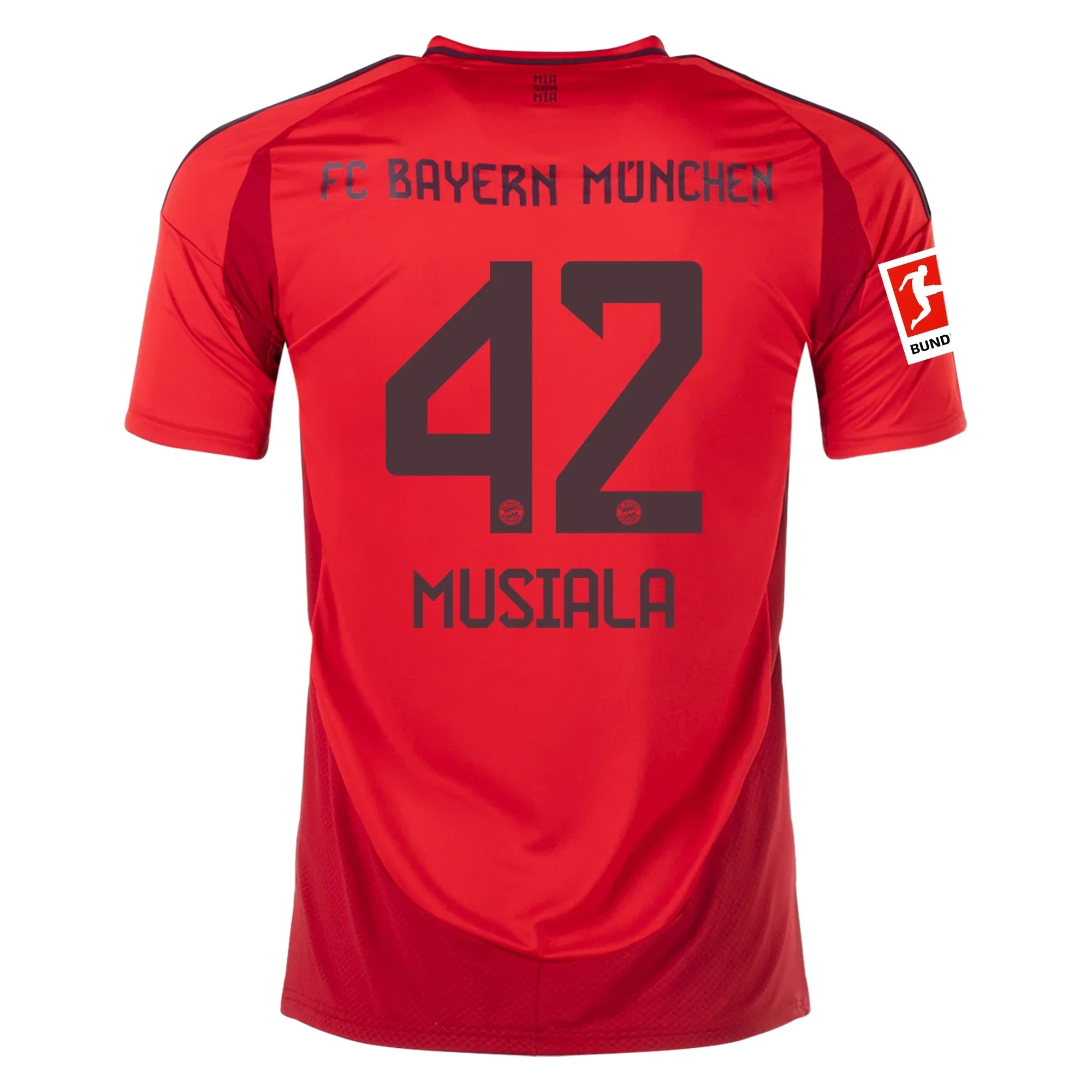 Bayern Munich Jamal Musiala Home Jersey w/ Bundesliga Patch 24/25 (Red/Black)