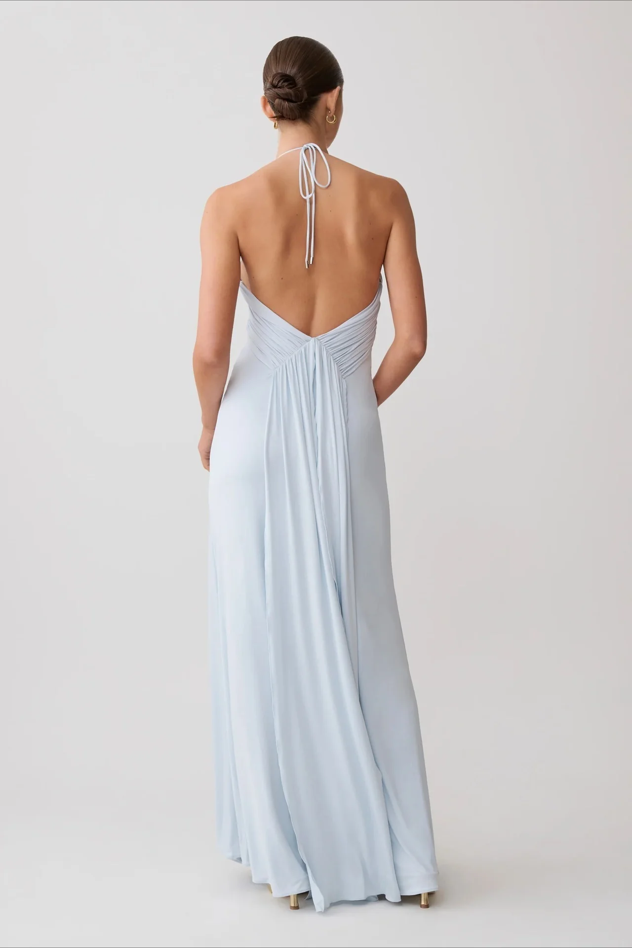 Halter Open Back Ruched Bodycon Mermaid Mini Dress