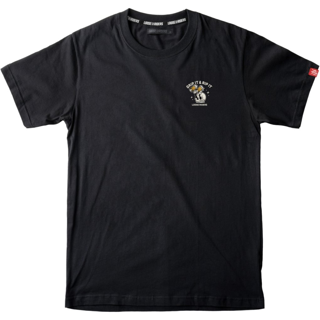 Loose Riders Beer Now Tech Tee Men - Grip It Black