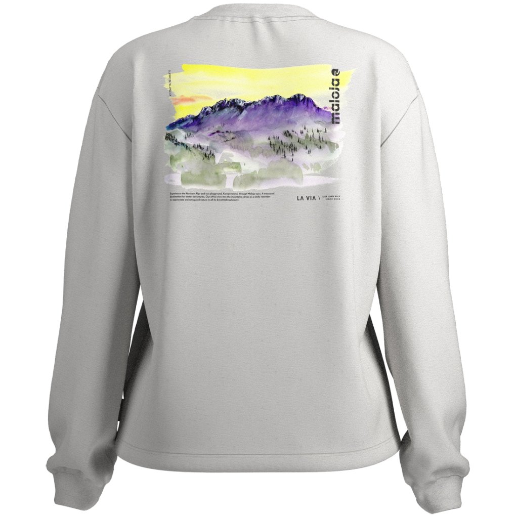 Maloja AquavistaM. Organic Cotton Longsleeve Women - shaded white kampen 1155