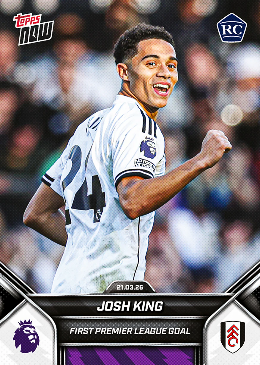 Josh King - 2025-26 Premier League Topps NOW® - Card 162 - PR: 906