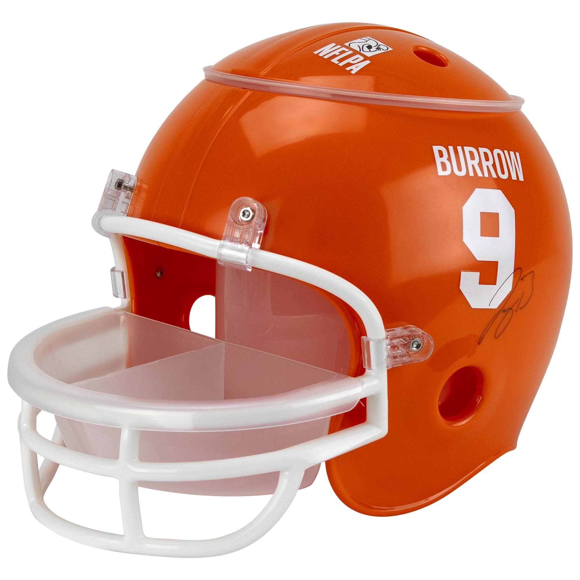 Joe Burrow #9 Cincinnati Bengals NFLPA Snack Helmet (incl. Team Sticker-Set)