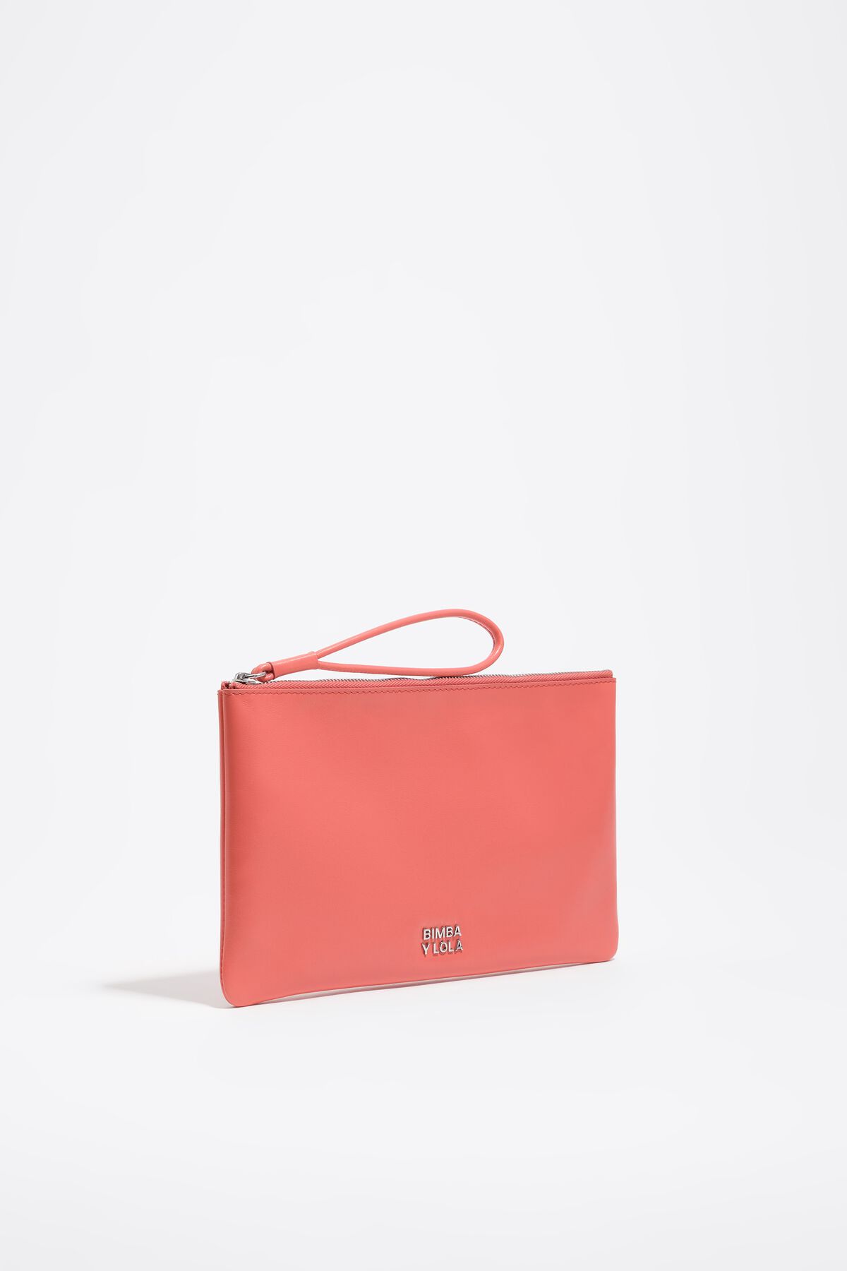 Coral leather make-up case