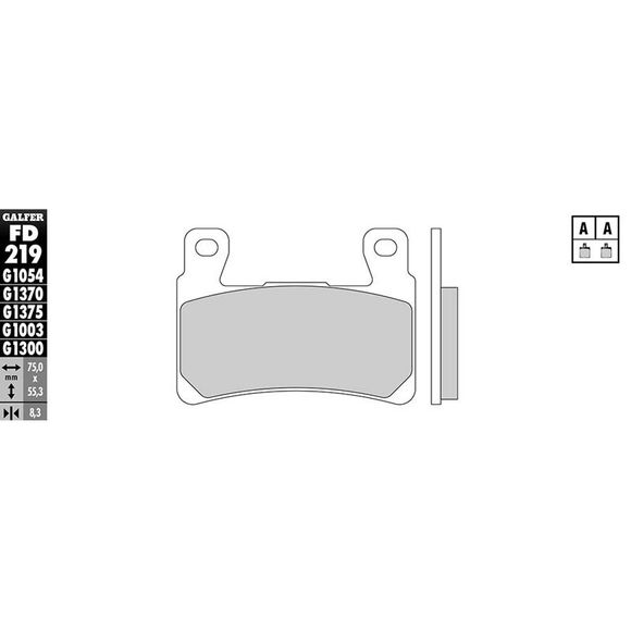 Galfer Sinter Metal Front Brake PadsRef: FD219G1054