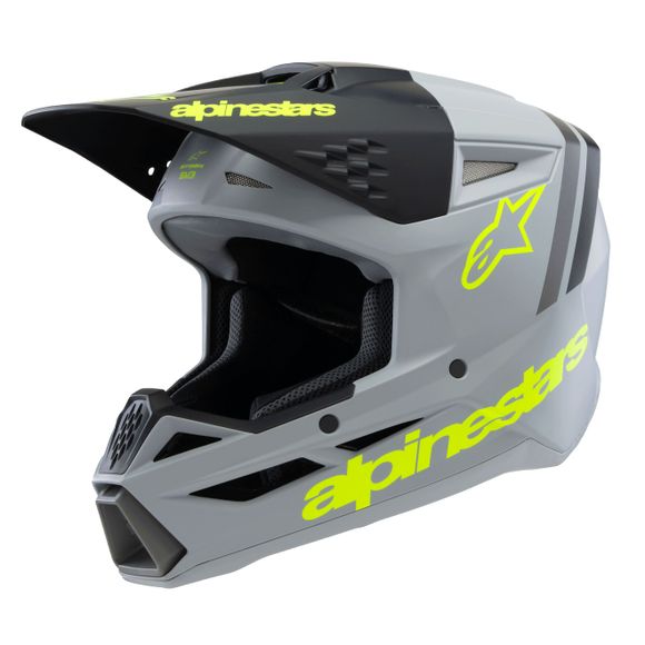 Casque cross Alpinestars SUPERTECH S-M3 - RADIUM - ENFANT - Gris / NoirRef : AP3392