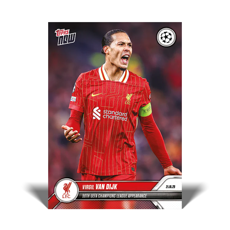 Virgil van Dijk - 50th UEFA Champions League appearance - 24/25 UCL Topps NOW® Card 75