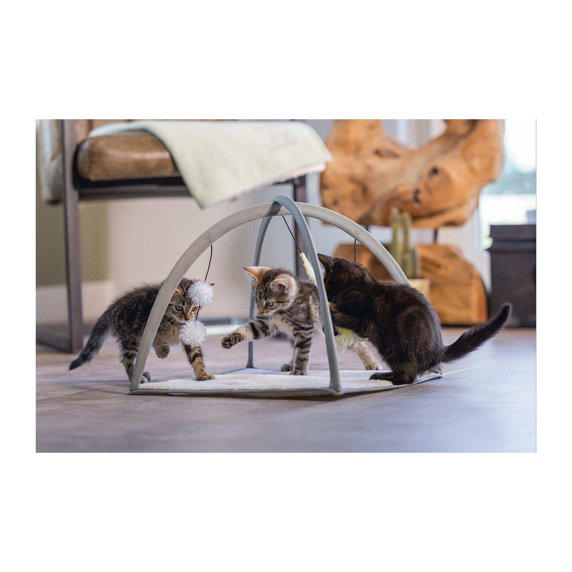 Beeztees Kitten Play Rug Xabia - Grey - 40 x 40 x 33 cm