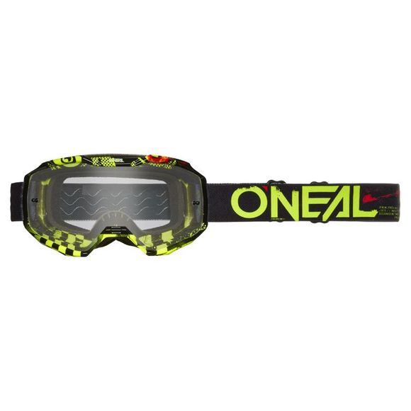 O'Neal B-10 cross mask - ATTACK V24 - CLEAR 2024 - Black / YellowRef: OL1939