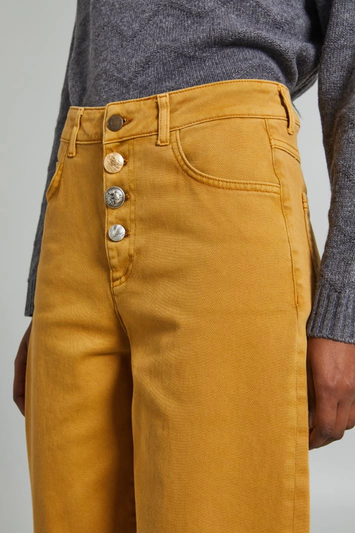 Baggy buttoned trousers - MUSTARD