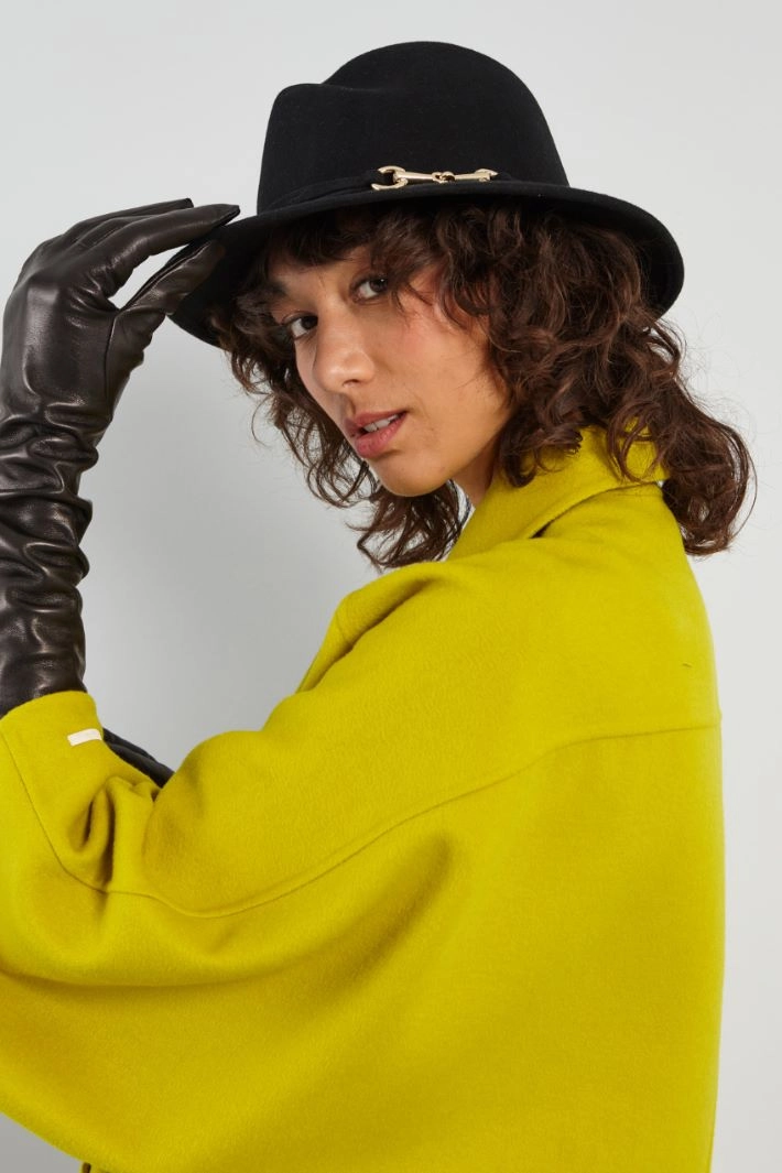 Wool fedora hat - BLACK GOLD