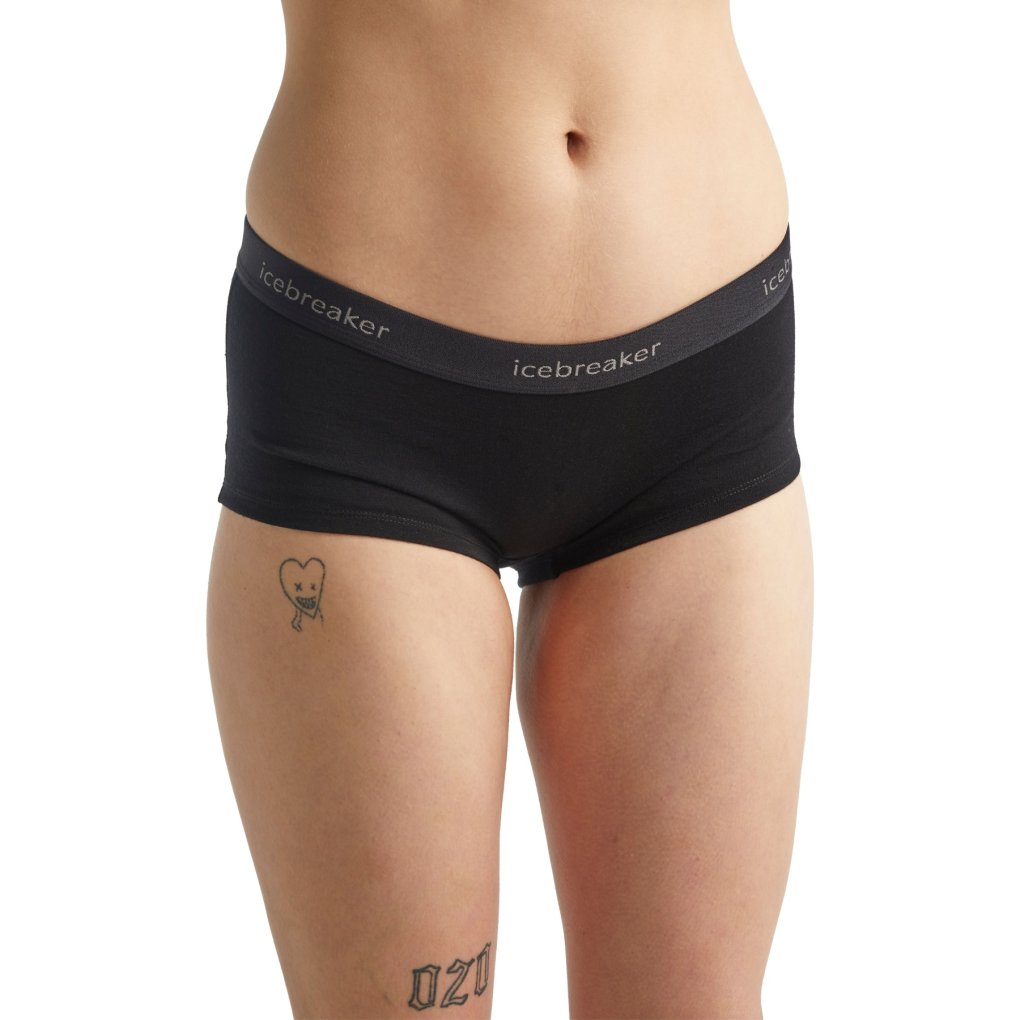 Icebreaker Merino 200 Oasis Thermal Boy Shorts Women - Black