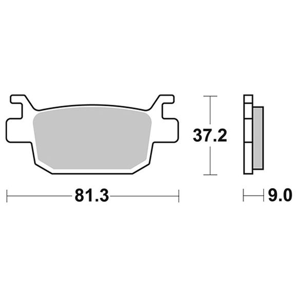 SBS 832LS sintered metal rear brake padsRef: SBS832LS / 832040