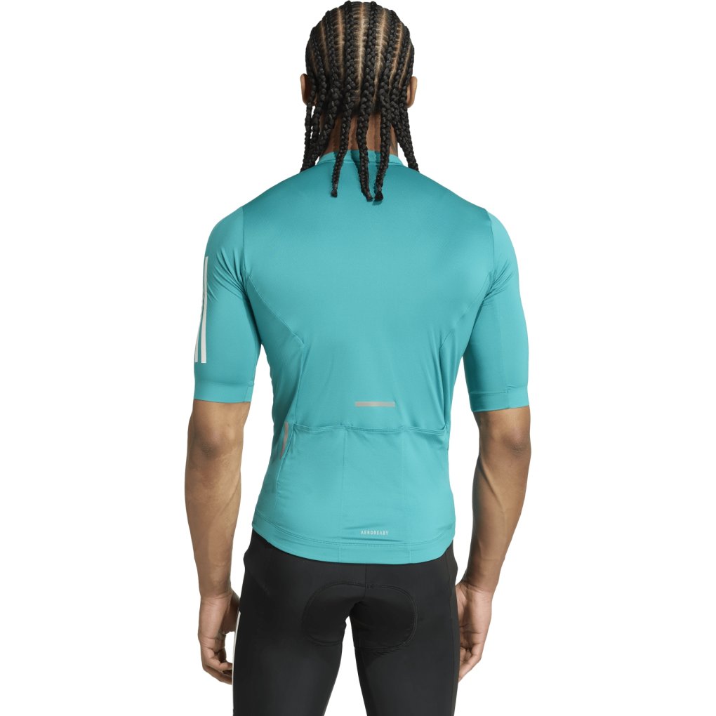 adidas Tempo 3-Stripes Cycling Jersey Men - pure teal JY2934