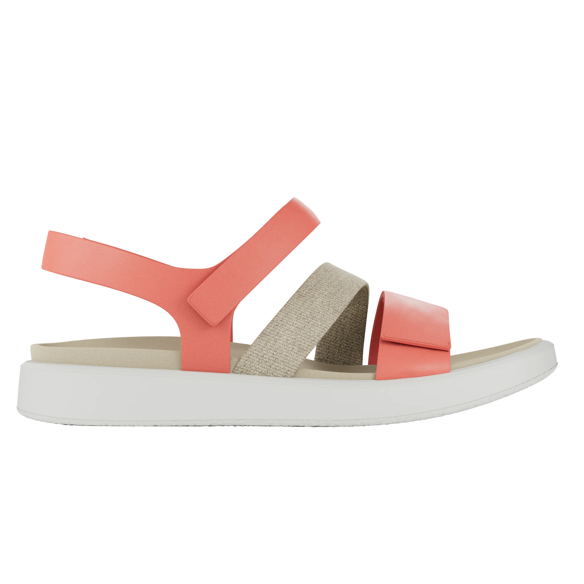 ECCO FLOWT W Damen Flache Nubuksandale Orange