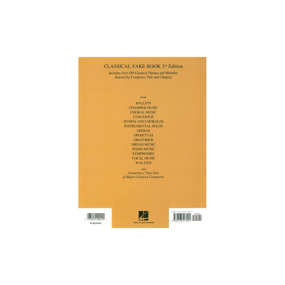 Hal Leonard Classical Fake Book – Thomann Ireland