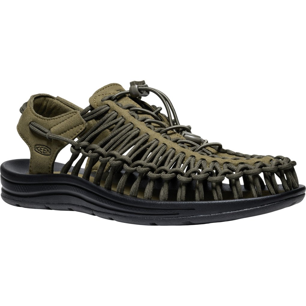 KEEN Uneek Sandals Men - Dark Olive/Black