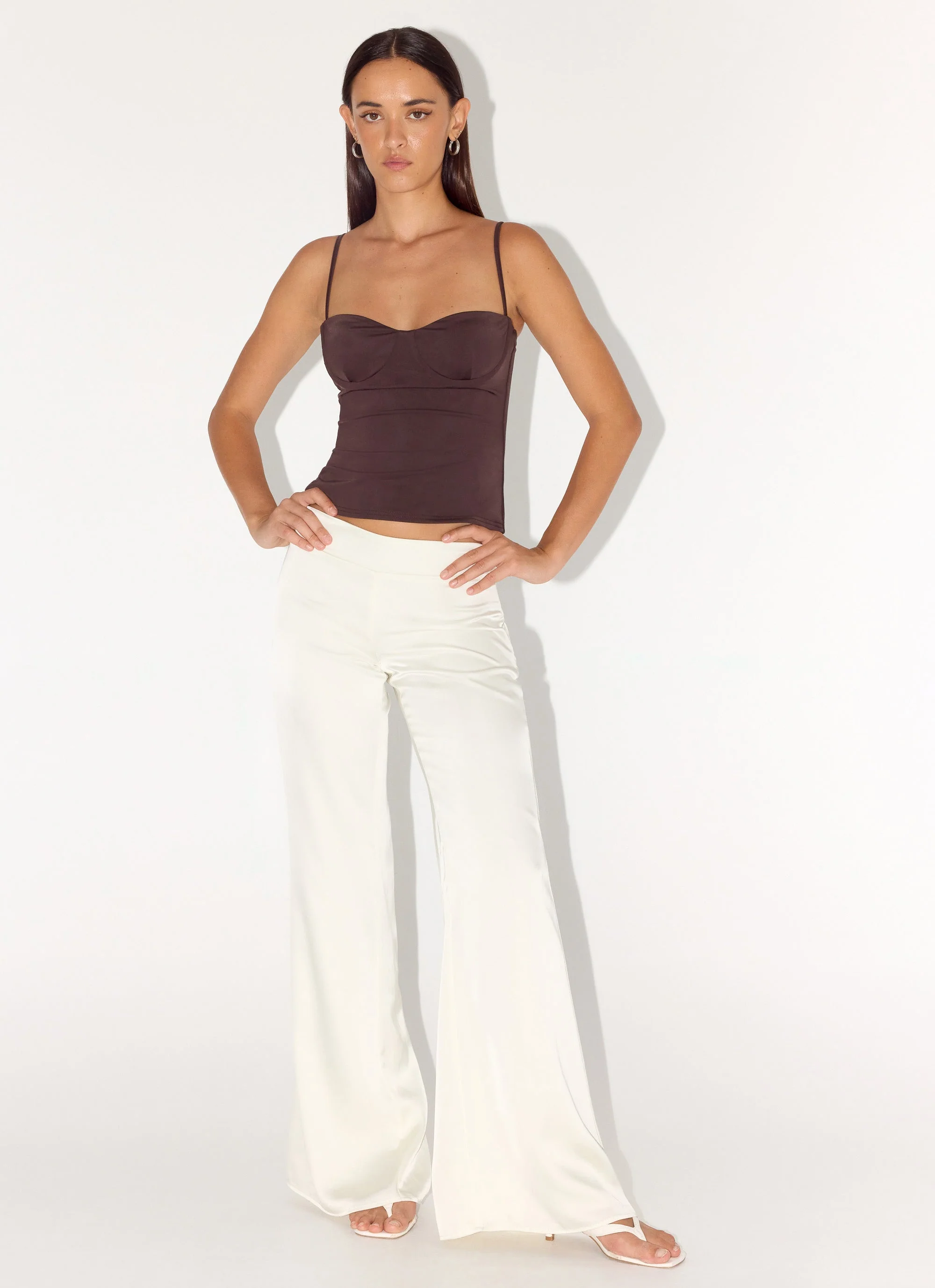 Elmah Low Rise Pants - White