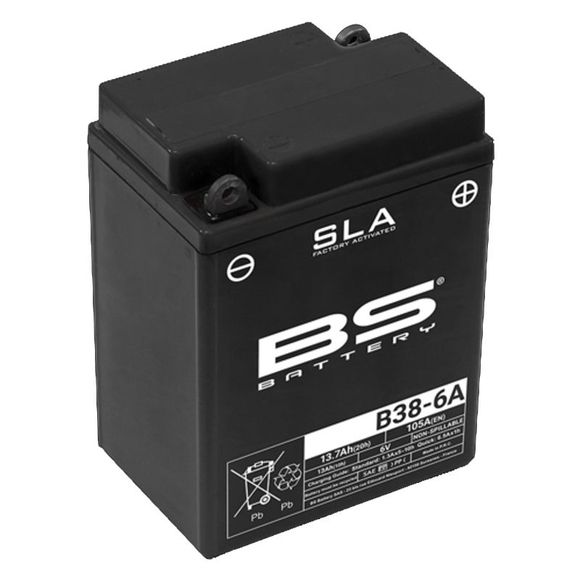 BS Battery SLA B38-6A Closed Type Acid Battery Maintenance Free/Ready to UseRef: 1114582