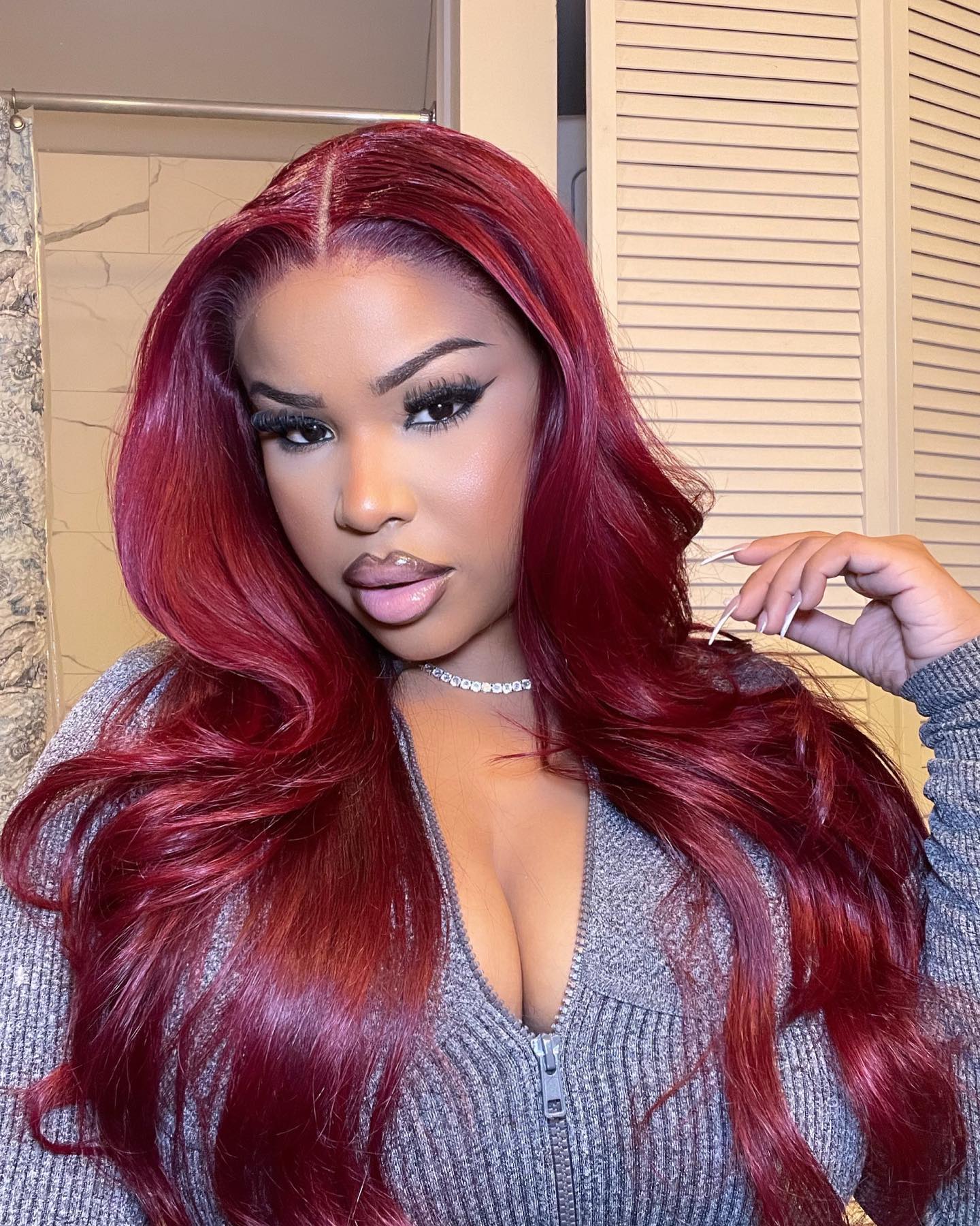 Ophirawig 6x5/13x4 Lace Glueless Burgundy 99J Straight Wig Pre-cut Lace Beginner Friendly