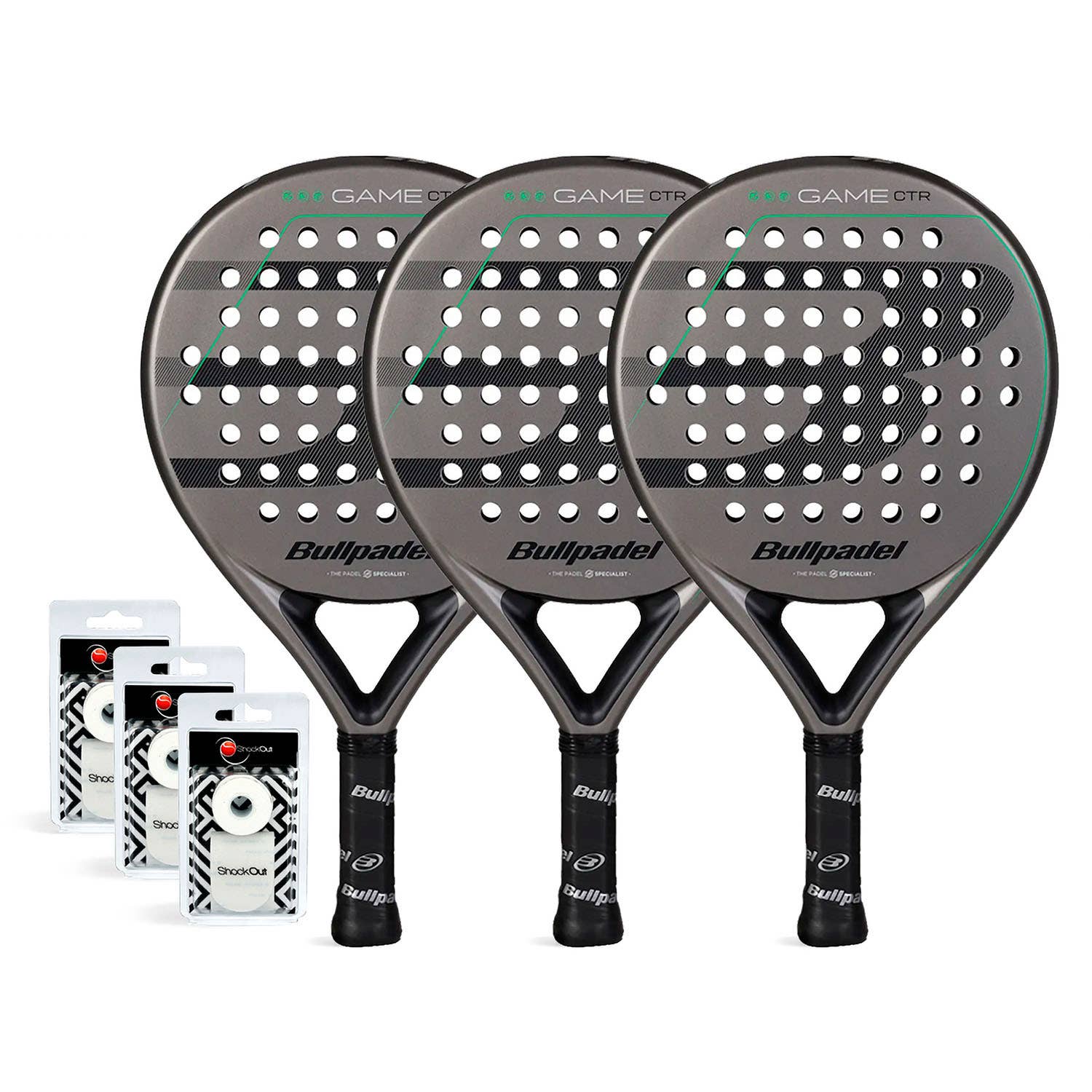 TRIPACK BULLPADEL GAME CONTROL GREY