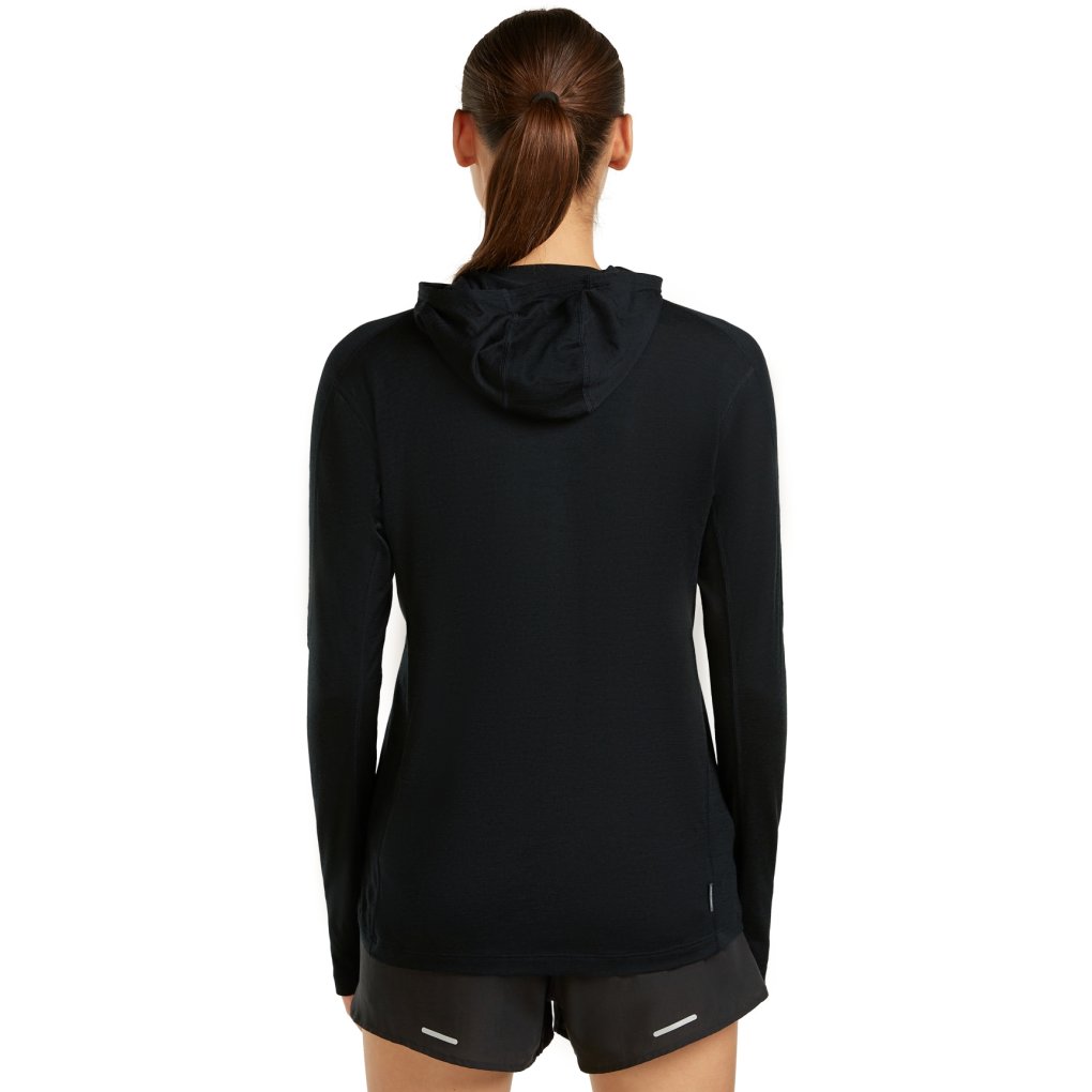 Icebreaker 150 MerinoFine™ Ace Long Sleeve Hoodie Women - Black