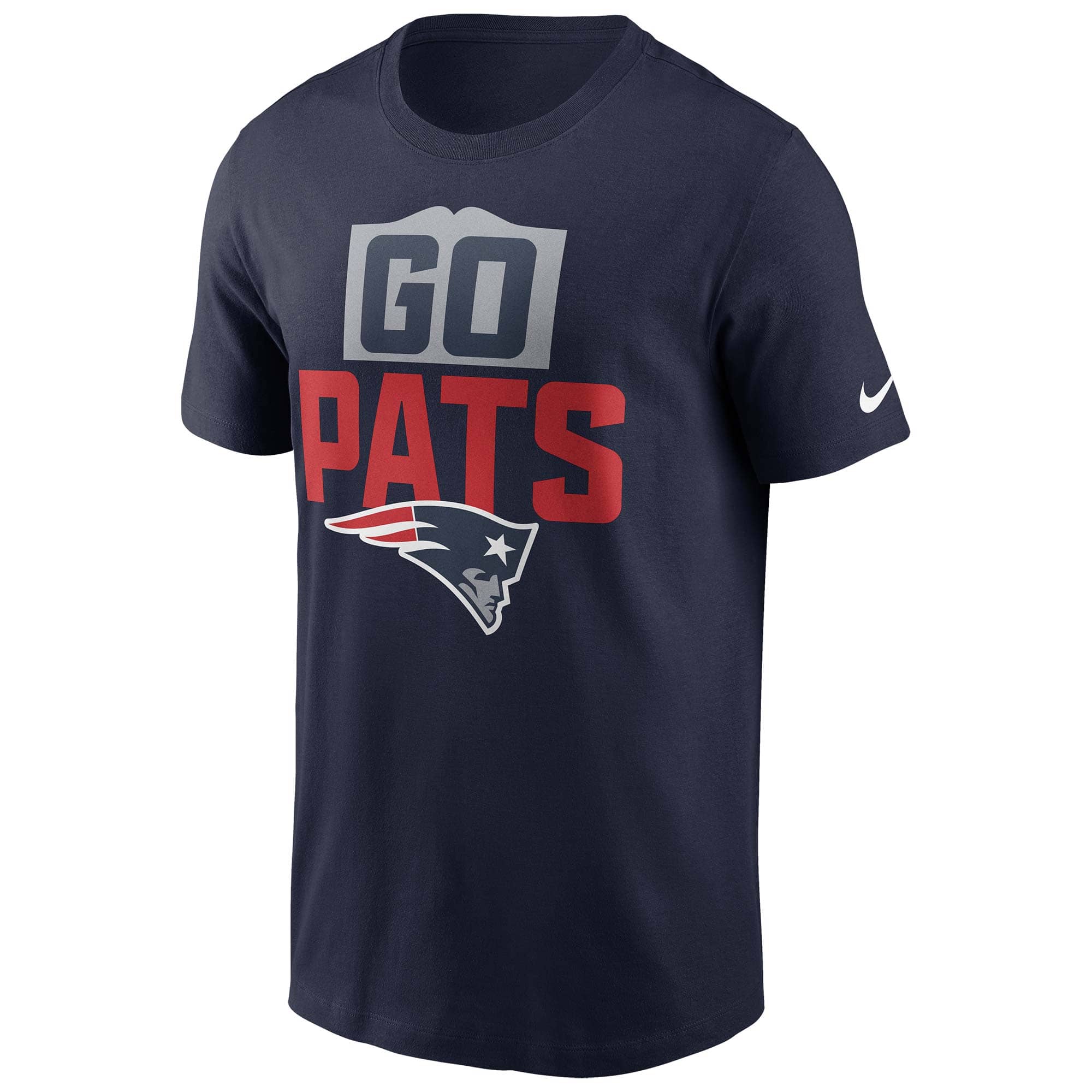 New England Patriots Go Pats Nike Essential NFL T-Shirt Navy