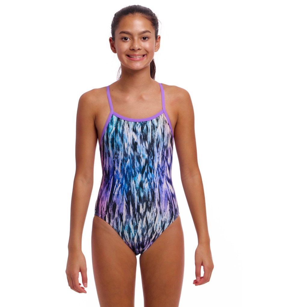 Funkita Single Strap Eco One Piece Swimsuit Girls - Fly Dye