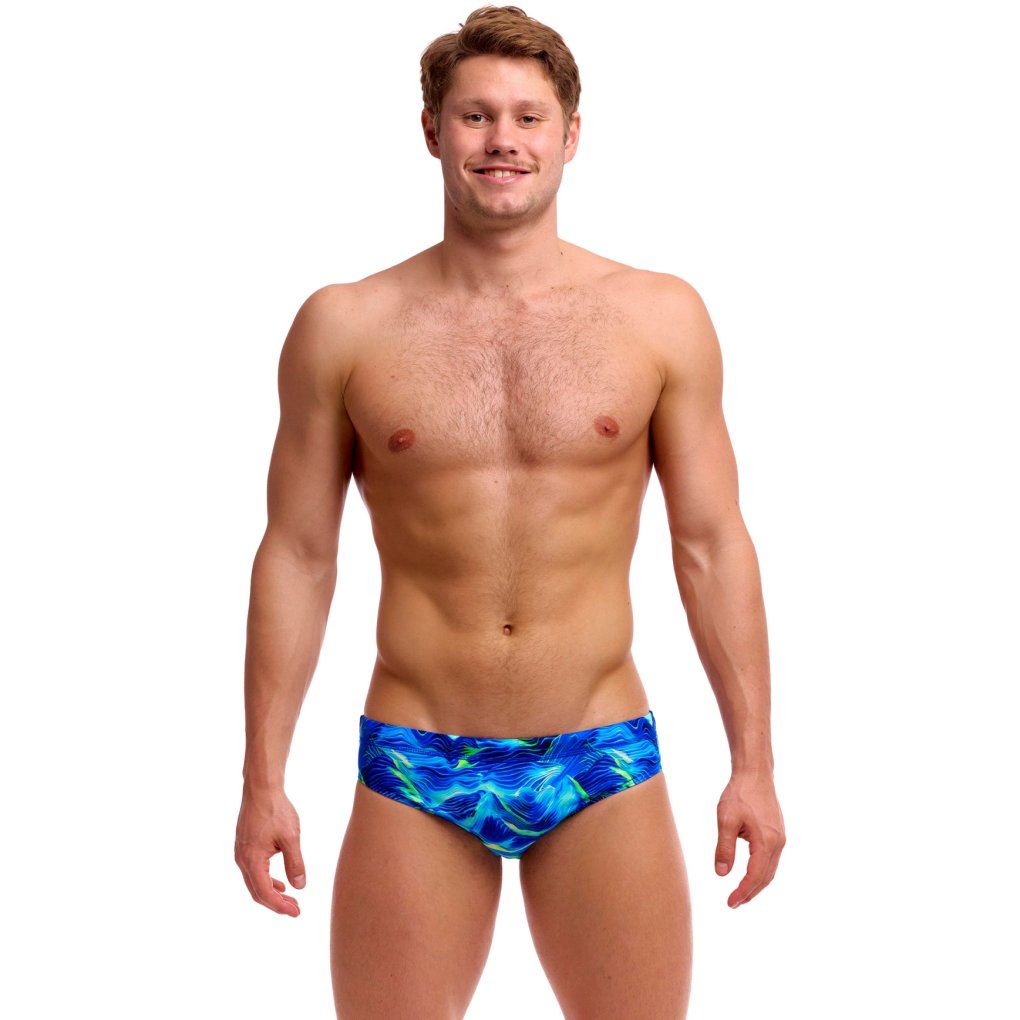 Funky Trunks Classic Eco Swim Briefs Men - Storm Chaser