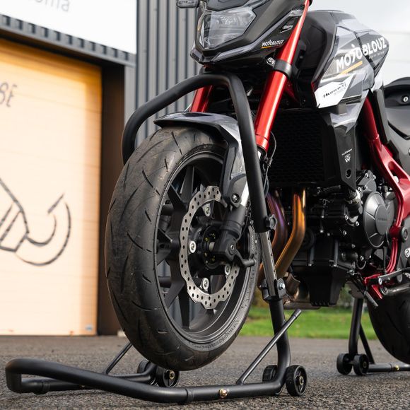 Motoblouz Front Stand Under The Fork, Adjustable In Height And Universal Folding - BlackRef : MB0445 / MB0445C757
